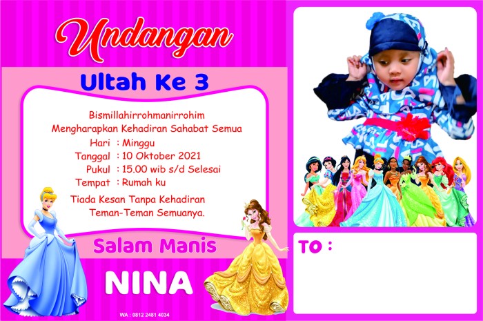 Detail Desain Kartu Undangan Ulang Tahun Anak Nomer 18