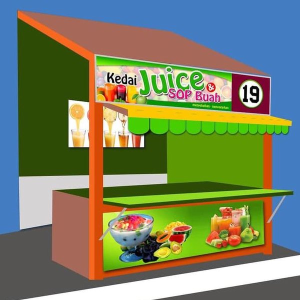 Detail Desain Kedai Jus Buah Nomer 17