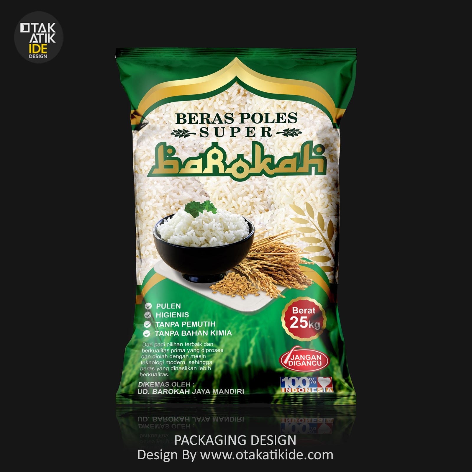 desain online kemasan beras 5 kg<br/>