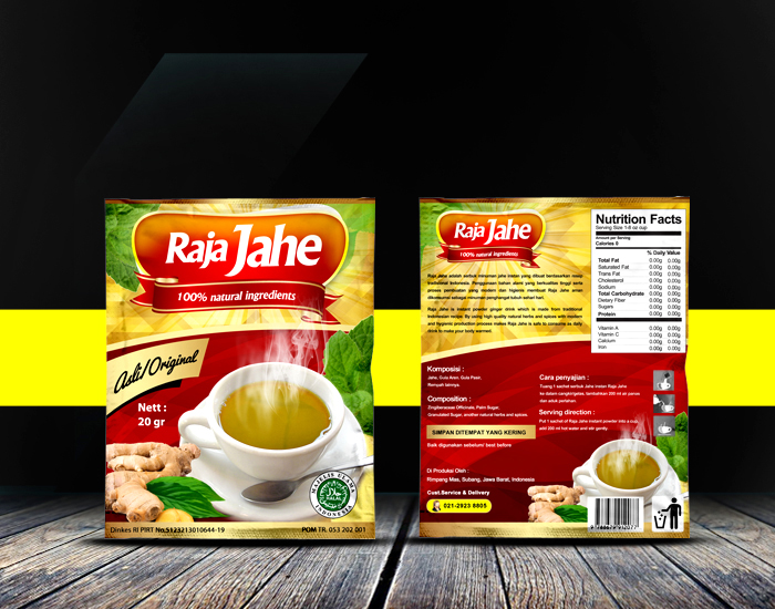 Desain Kemasan Jahe Instan - KibrisPDR