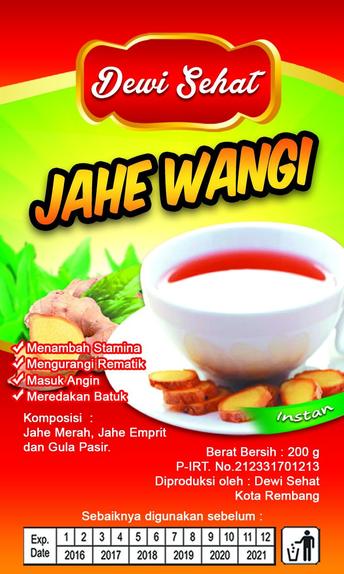 Detail Desain Kemasan Jahe Instan Nomer 17