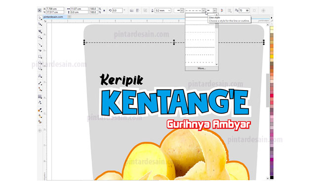 Detail Desain Kemasan Keripik Cdr Nomer 17