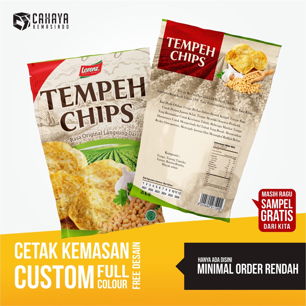 Detail Desain Kemasan Keripik Tempe Nomer 28