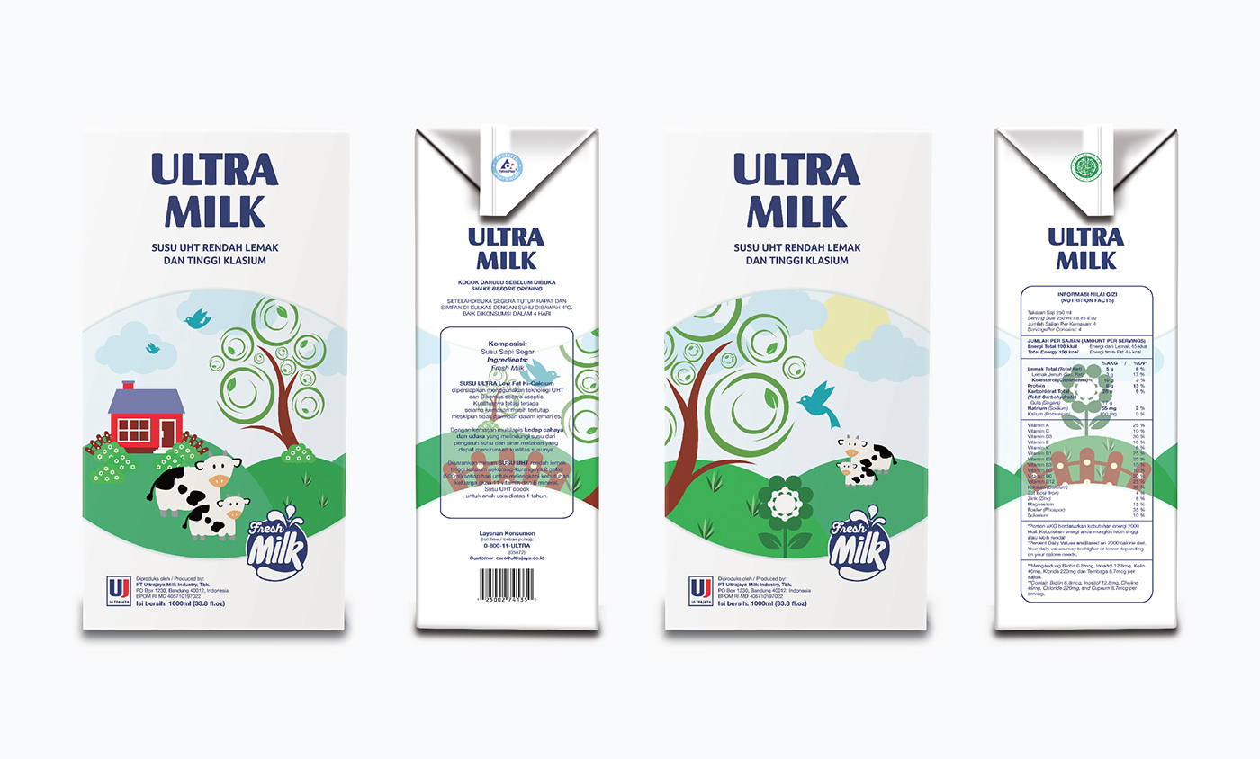 Desain Kemasan Susu Ultra Milk - KibrisPDR