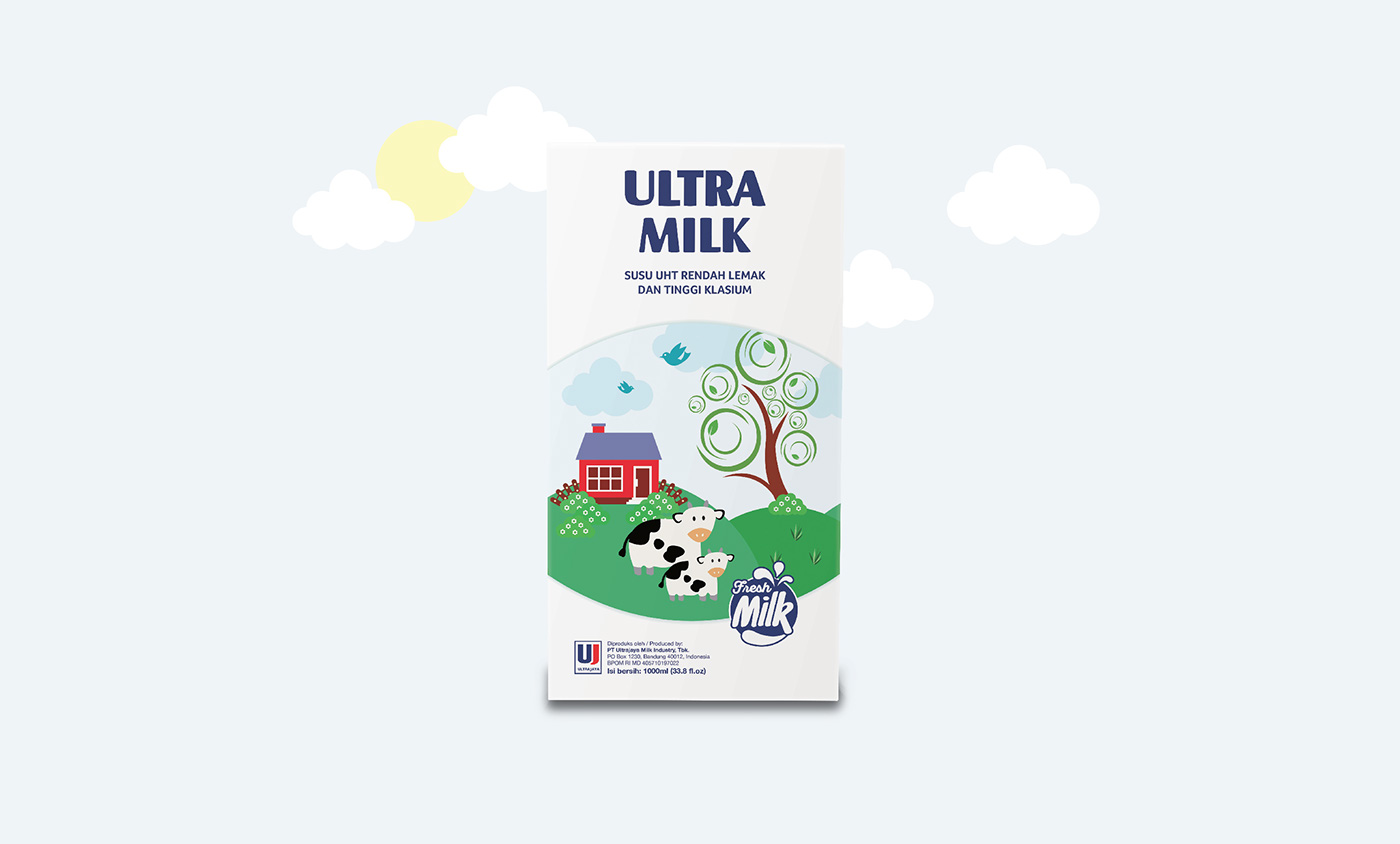 Detail Desain Kemasan Susu Ultra Milk Nomer 3