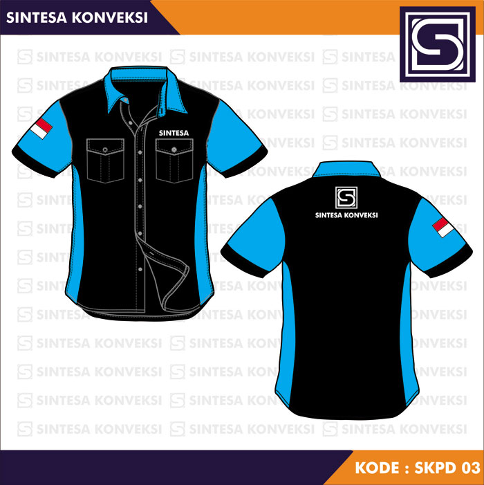 Detail Desain Kemeja Hitam Hijau Nomer 11