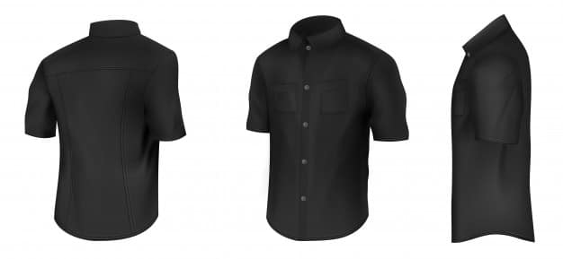 Detail Desain Kemeja Hitam Polos Nomer 7