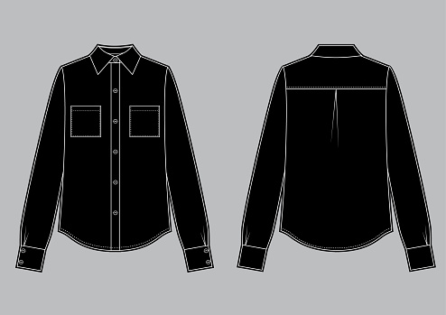 Detail Desain Kemeja Hitam Polos Nomer 9