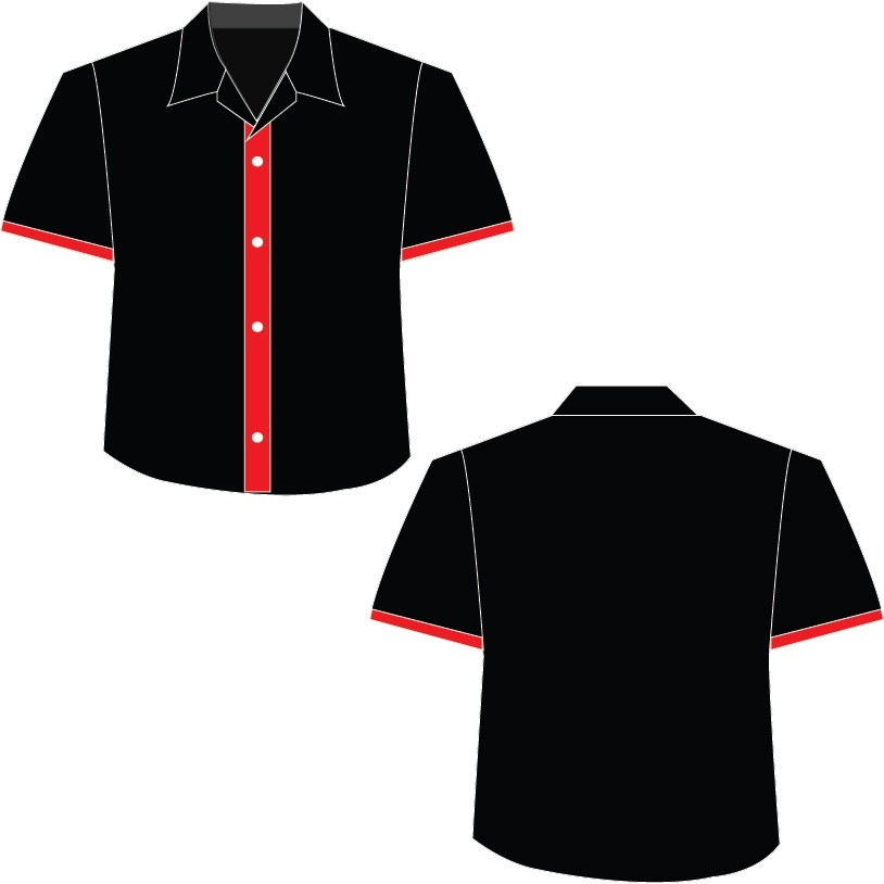 Detail Desain Kemeja Hitam Polos Depan Belakang Nomer 11