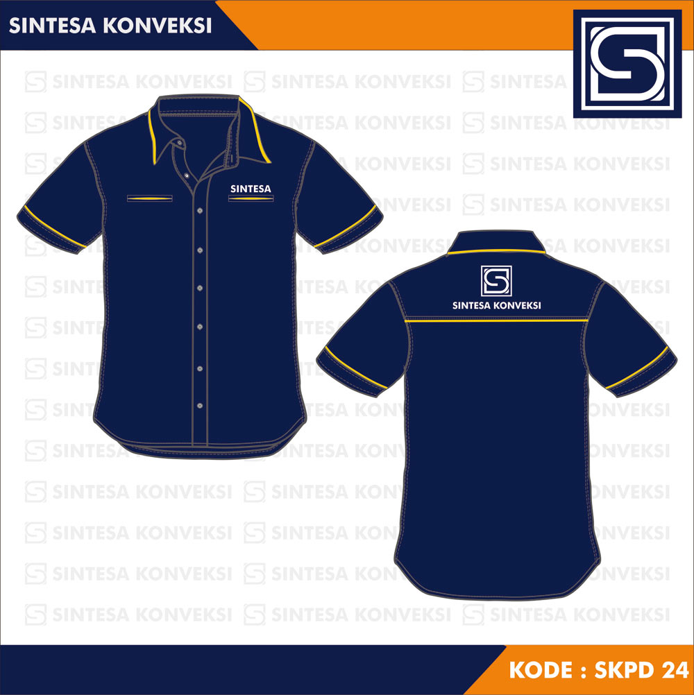 Detail Desain Kemeja Hitam Polos Depan Belakang Nomer 12