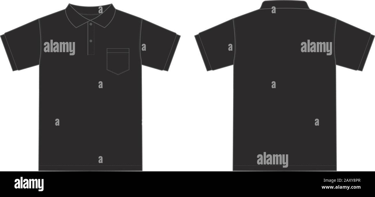 Detail Desain Kemeja Hitam Polos Depan Belakang Nomer 38