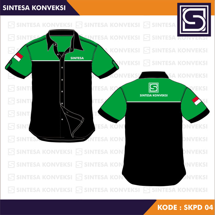 Detail Desain Kemeja Hitam Polos Depan Belakang Nomer 51