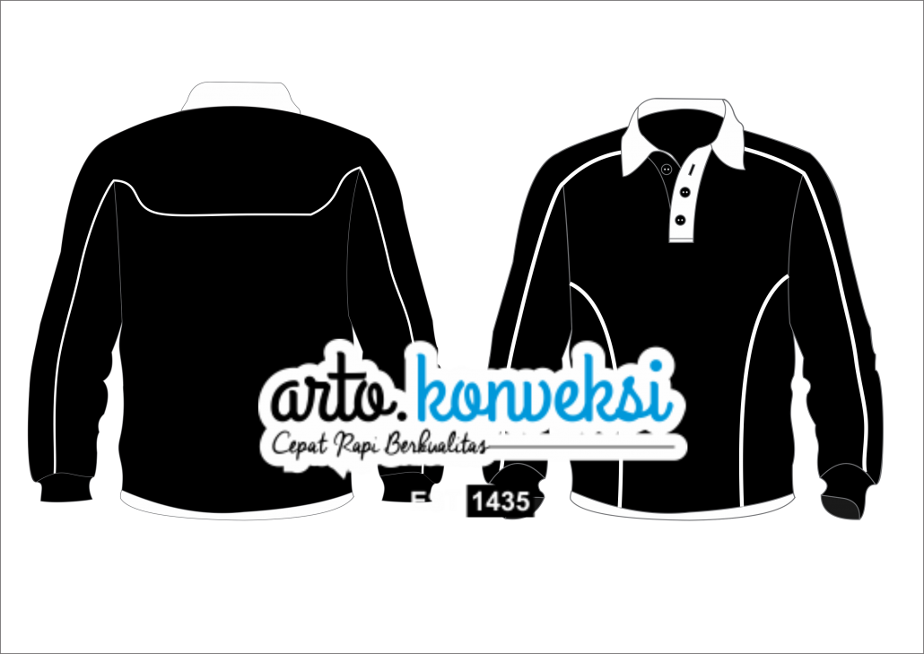 Detail Desain Kemeja Hitam Polos Depan Belakang Nomer 53