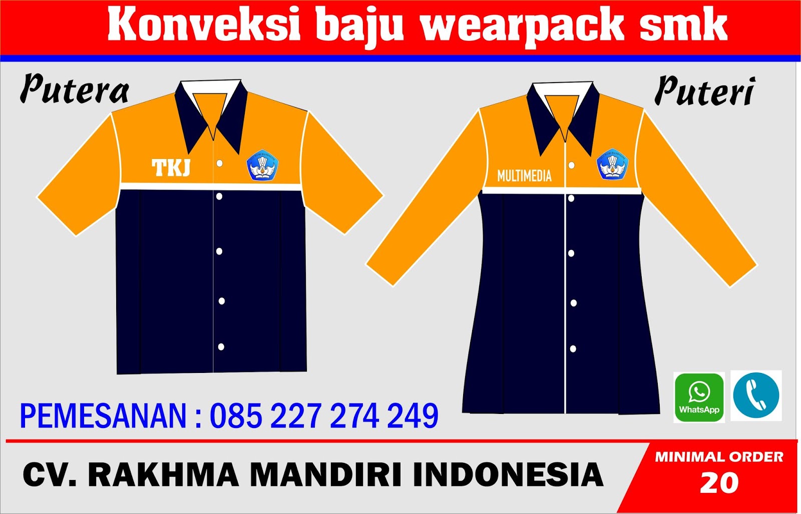 Detail Desain Kemeja Jurusan Nomer 17