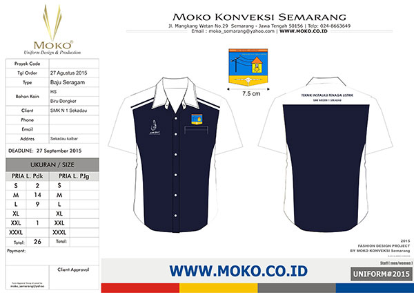 Detail Desain Kemeja Jurusan Nomer 31