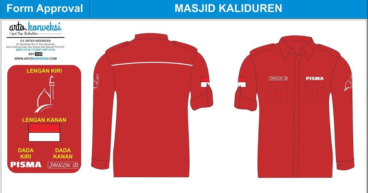 Detail Desain Kemeja Lengan Panjang Polos Nomer 11