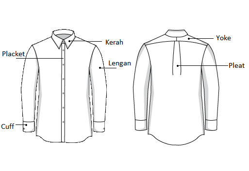 Detail Desain Kemeja Lengan Panjang Polos Nomer 3