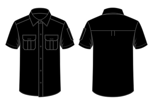 Detail Desain Kemeja Polos Hitam Nomer 30