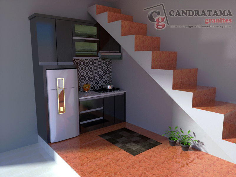 Detail Desain Kitchen Set Bawah Tangga Nomer 29