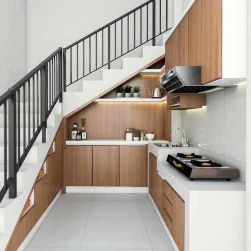 Detail Desain Kitchen Set Bawah Tangga Nomer 10