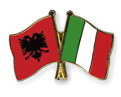 Detail Italien Albanien Flagge Nomer 4