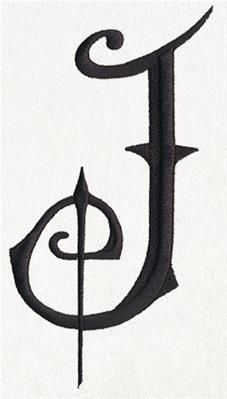 Detail Kalligraphie Buchstabe J Nomer 18
