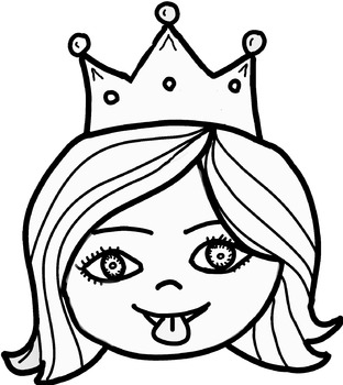 Princess Clipart Coloring - KibrisPDR