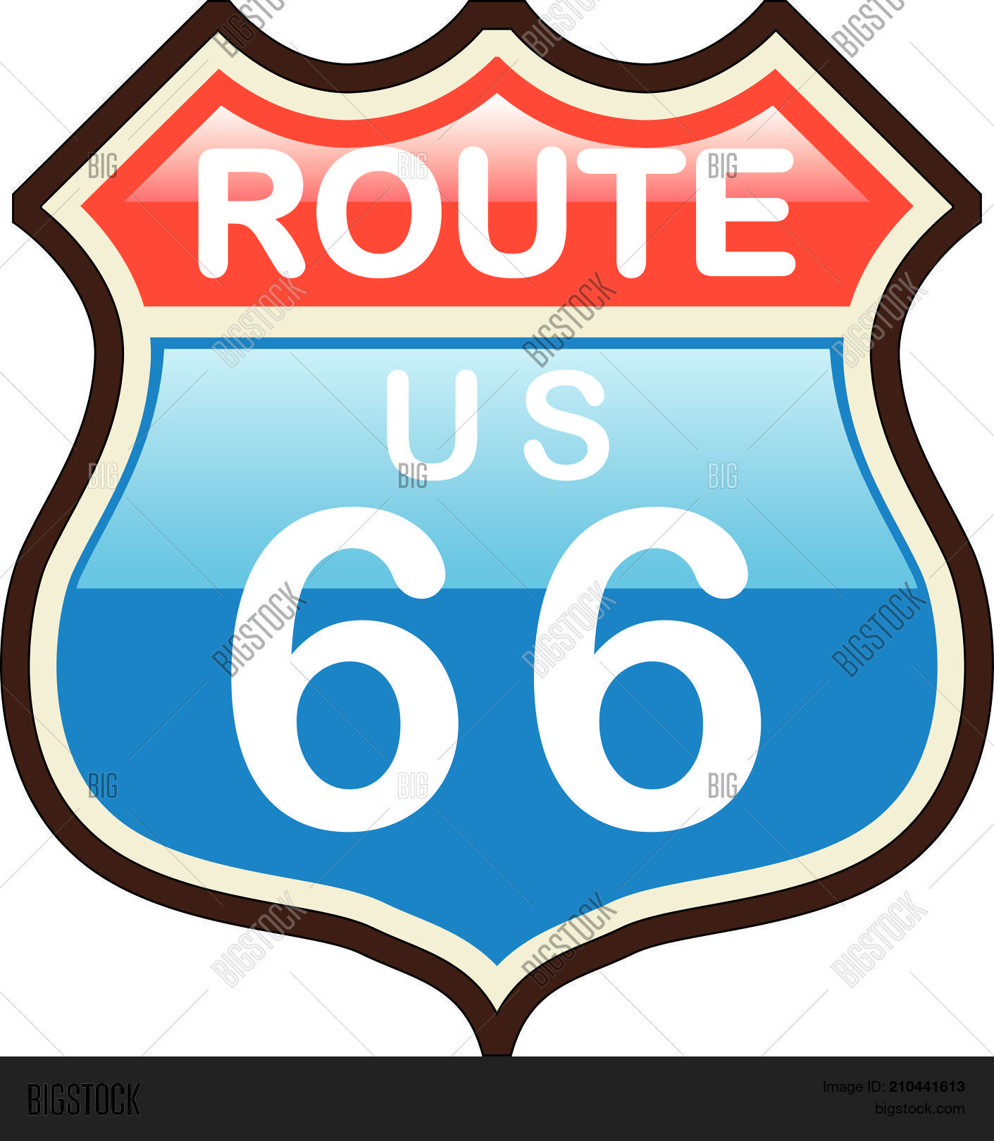 Detail Route 66 Sign Clipart Nomer 12