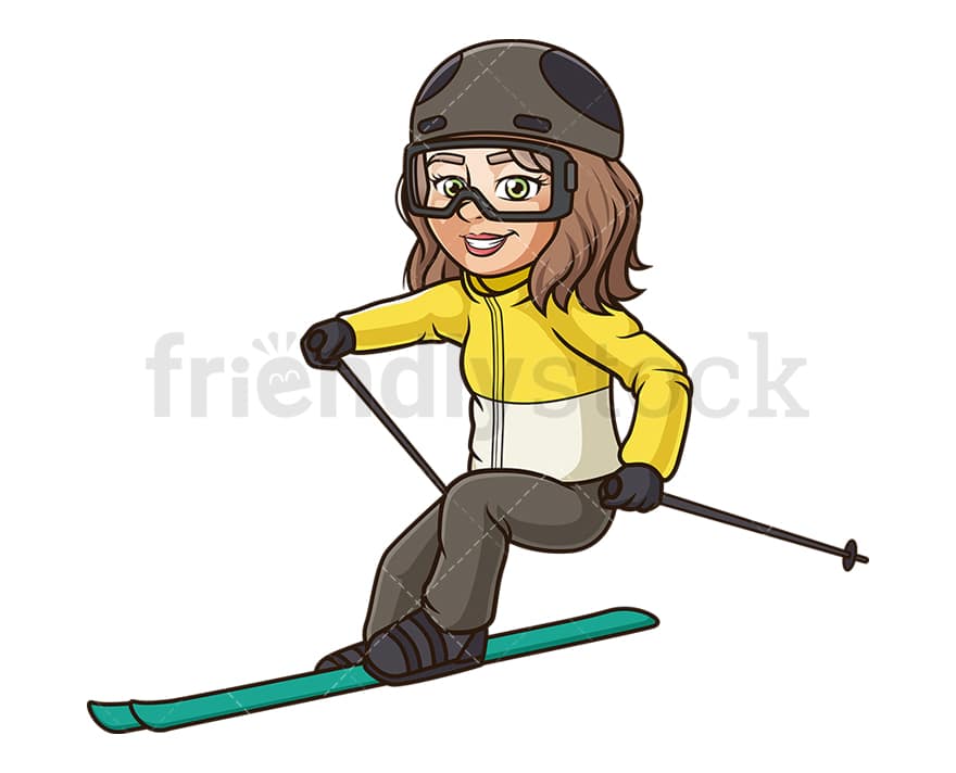 Detail Skifahrerin Comic Nomer 2