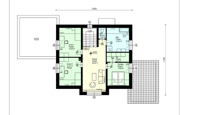 Detail Technische Zeichnung Haus Nomer 15