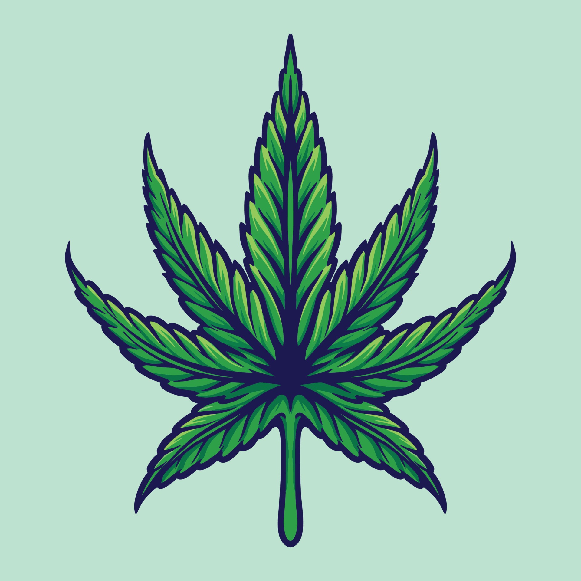 Detail Image Of Weed Leaf Nomer 15