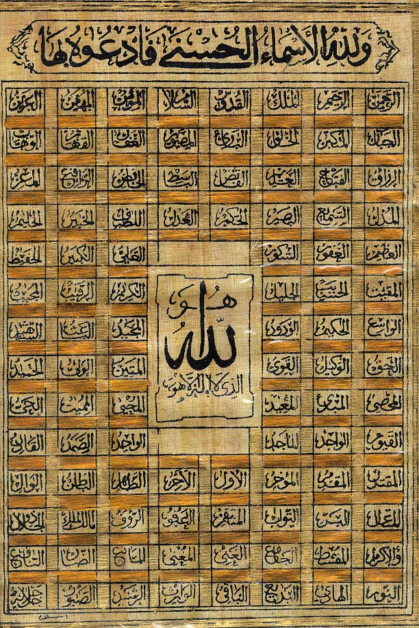 Detail Images Of 99 Names Of Allah Nomer 12