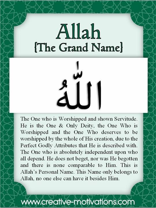 Detail Images Of 99 Names Of Allah Nomer 22
