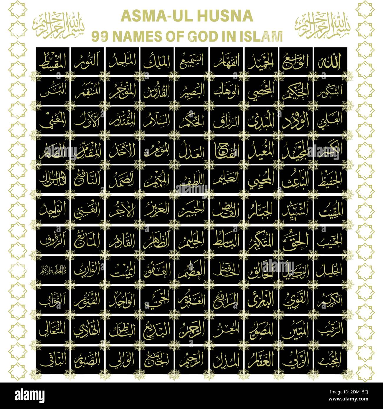 Detail Images Of 99 Names Of Allah Nomer 30
