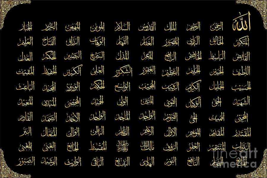 Detail Images Of 99 Names Of Allah Nomer 31