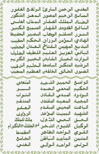 Detail Images Of 99 Names Of Allah Nomer 37