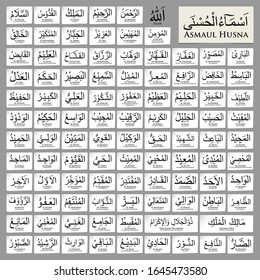 Detail Images Of 99 Names Of Allah Nomer 56