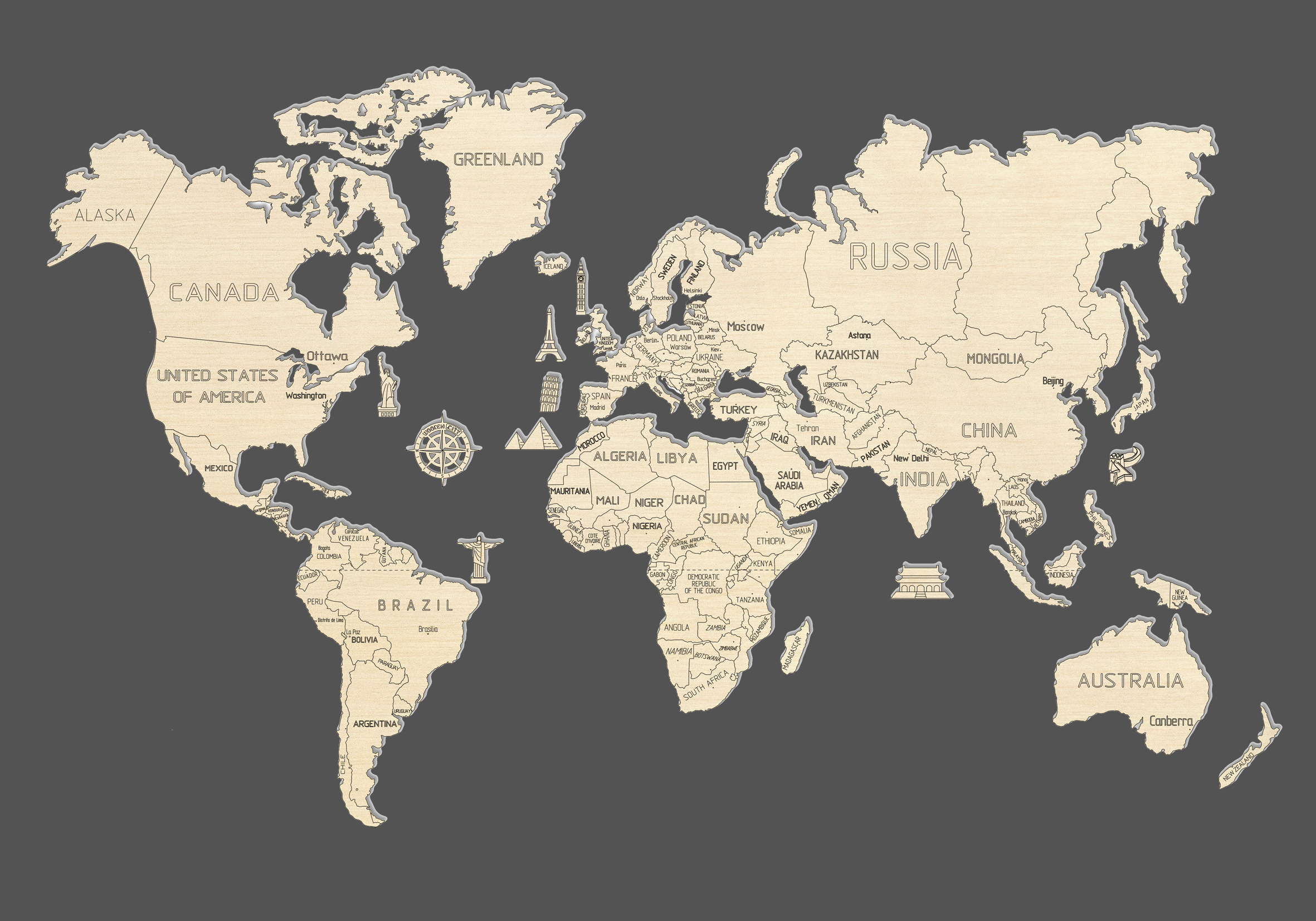 Detail Images Of A Map Of The World Nomer 18