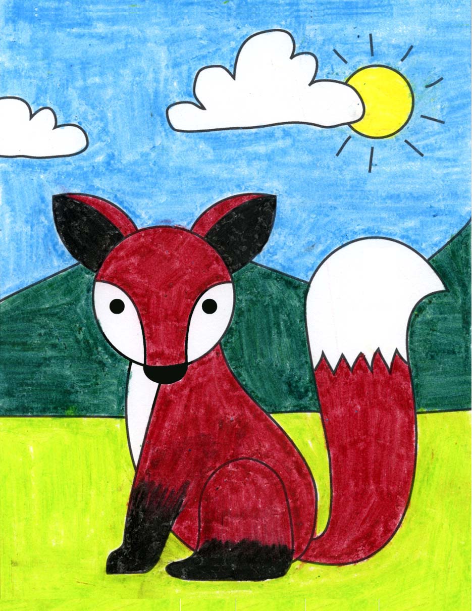 Detail Images Of Fox Drawings Nomer 45