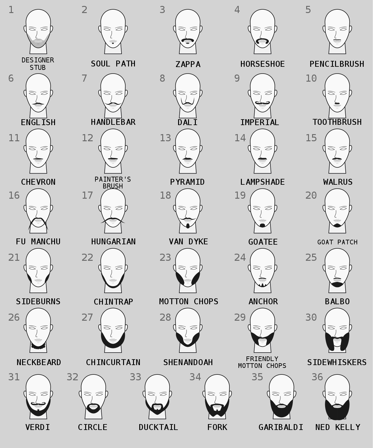 Detail Images Of Mustaches And Beards Nomer 34