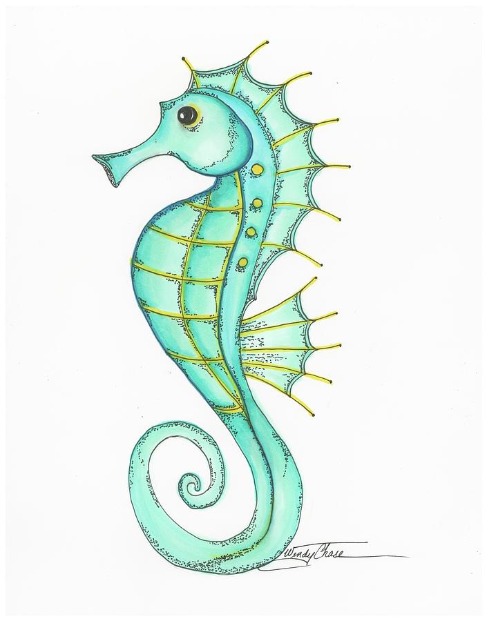 Detail Images Of Seahorse Drawings Nomer 16