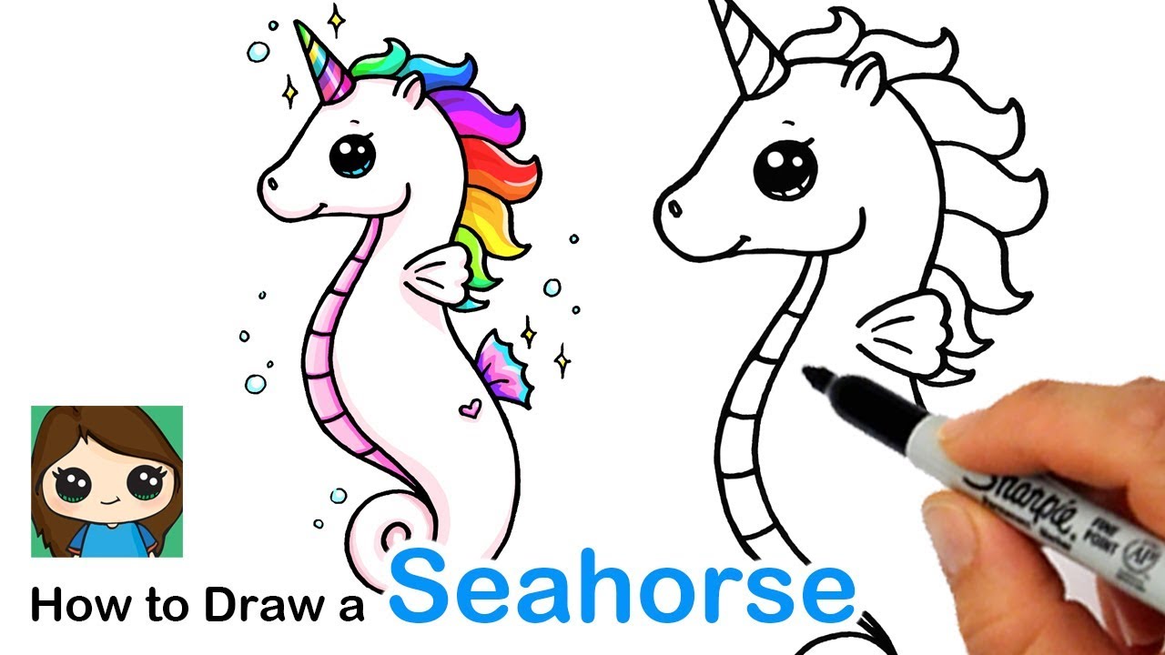 Detail Images Of Seahorse Drawings Nomer 37