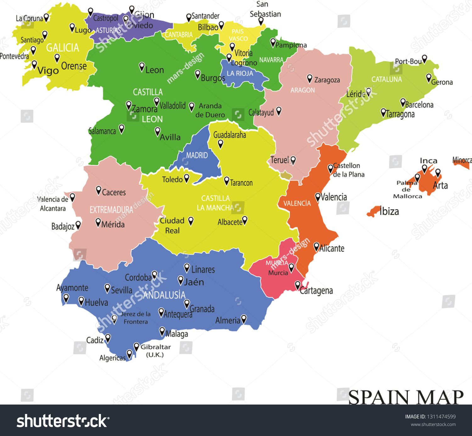 Detail Images Of Spain Map Nomer 20