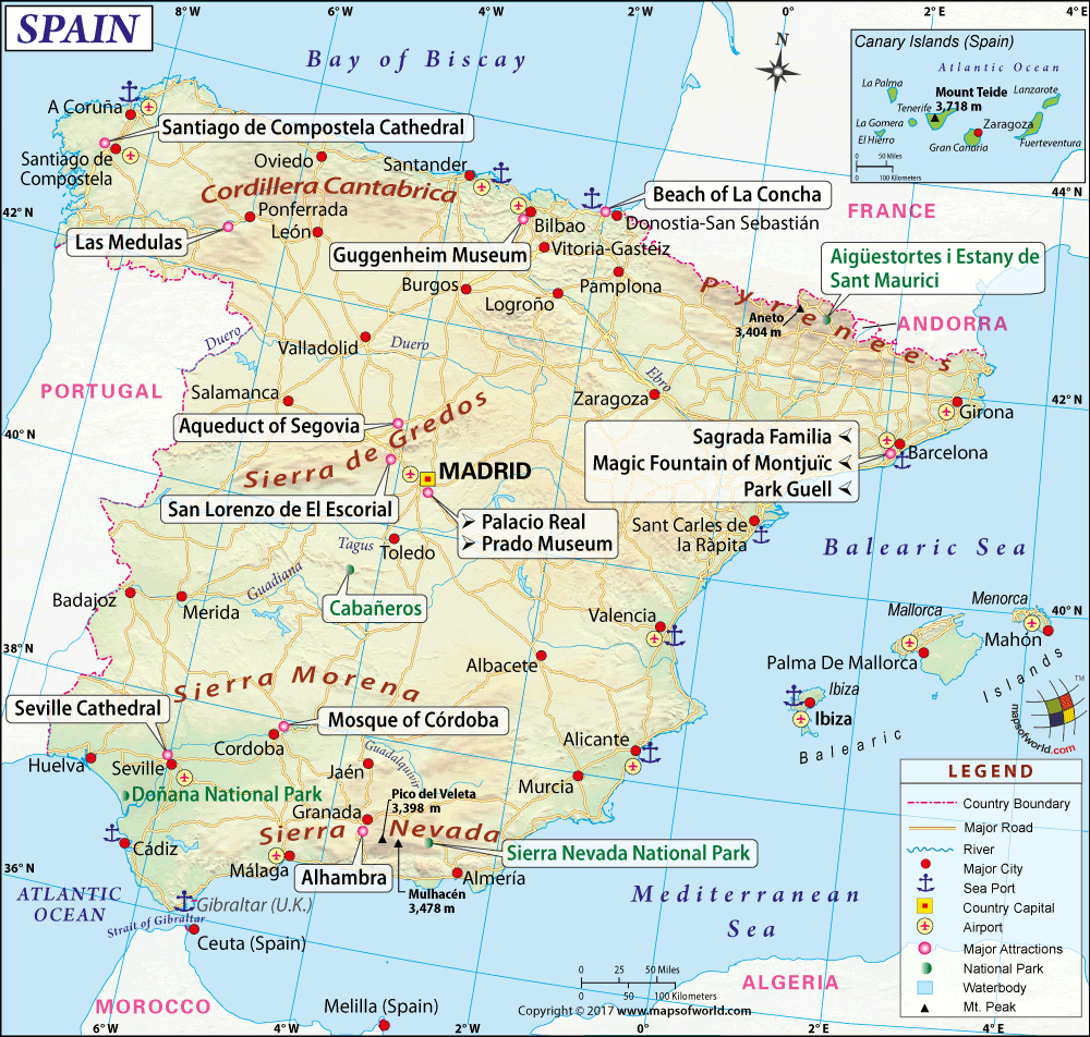 Detail Images Of Spain Map Nomer 21