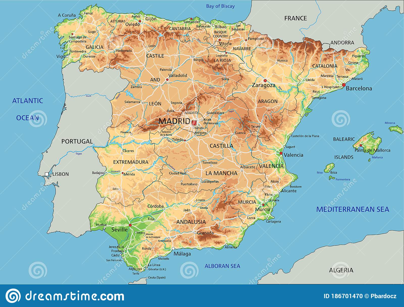 Detail Images Of Spain Map Nomer 44