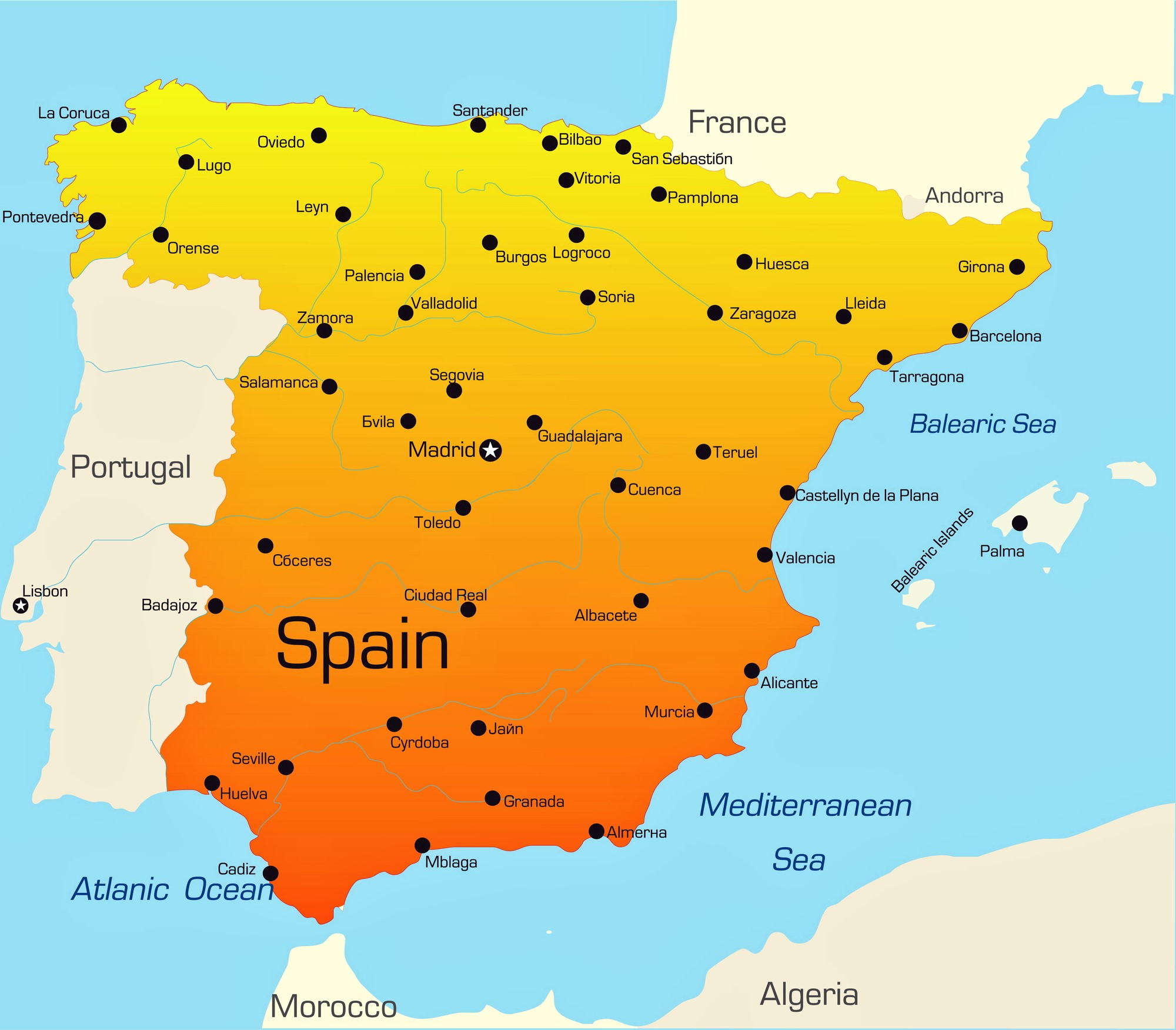 Detail Images Of Spain Map Nomer 45