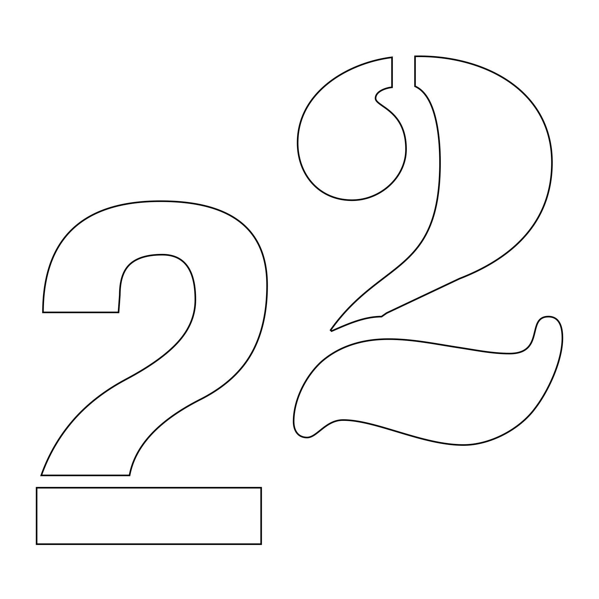 Detail Images Of The Number 2 Nomer 45