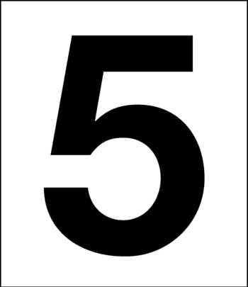 Detail Images Of The Number 5 Nomer 5
