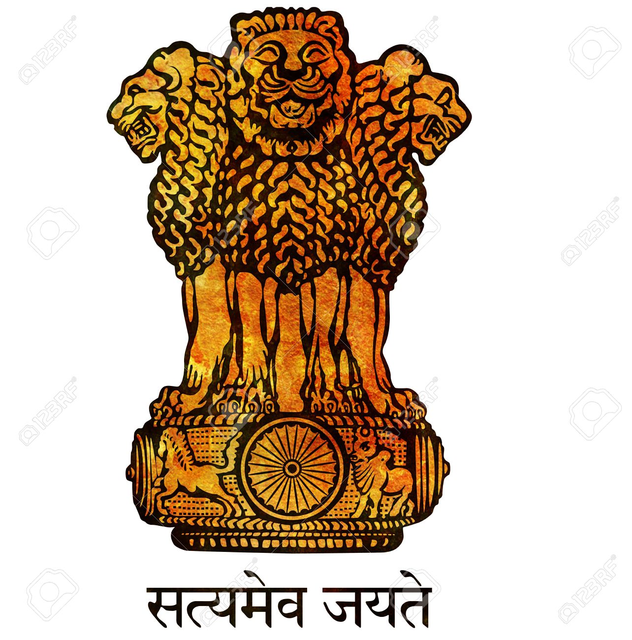 Detail India Coat Of Arms Nomer 12