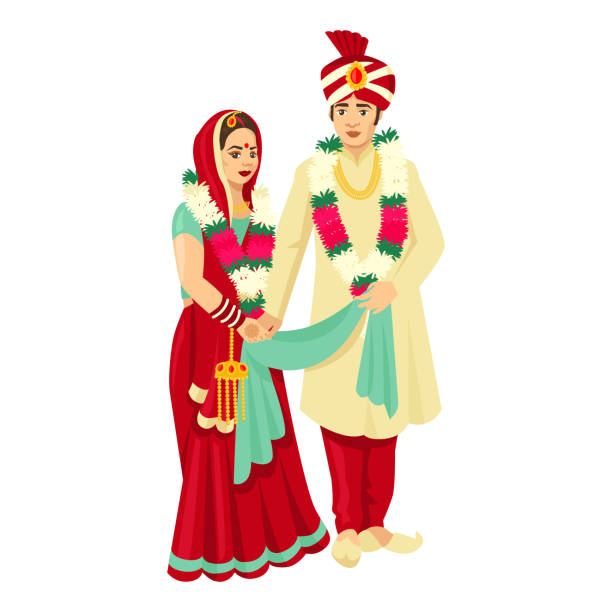 Detail Indian Bride And Groom Clipart Nomer 5